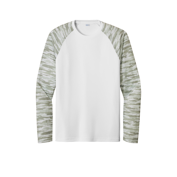 Sport-Tek® Drift Polyester Camo Colorblock Unisex Long Sleeve Tee