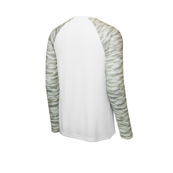 Sport-Tek® Drift Polyester Camo Colorblock Unisex Long Sleeve Tee