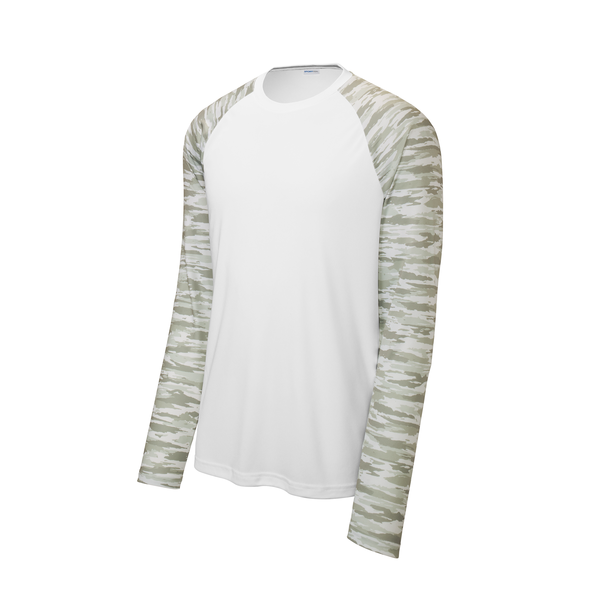 Sport-Tek® Drift Polyester Camo Colorblock Unisex Long Sleeve Tee