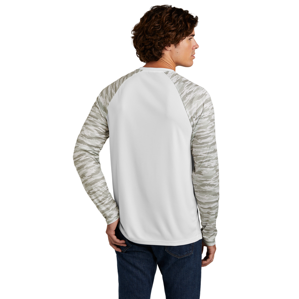 Sport-Tek® Drift Polyester Camo Colorblock Unisex Long Sleeve Tee