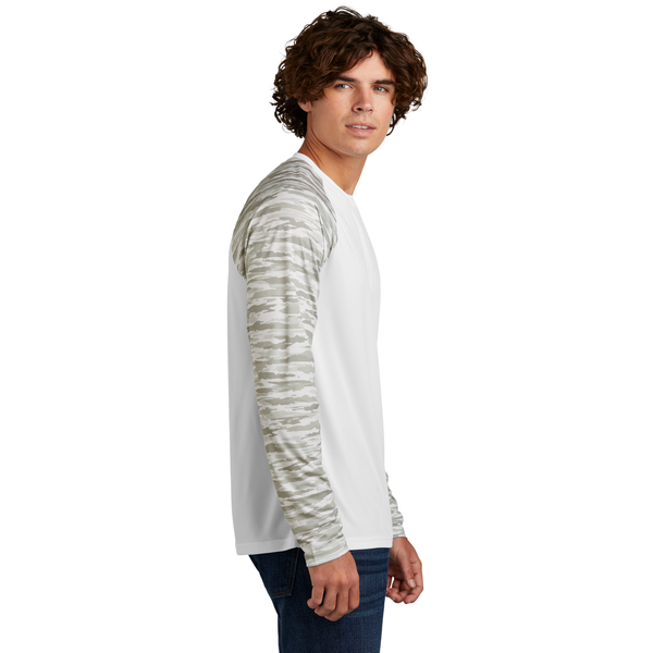Sport-Tek® Drift Polyester Camo Colorblock Unisex Long Sleeve Tee