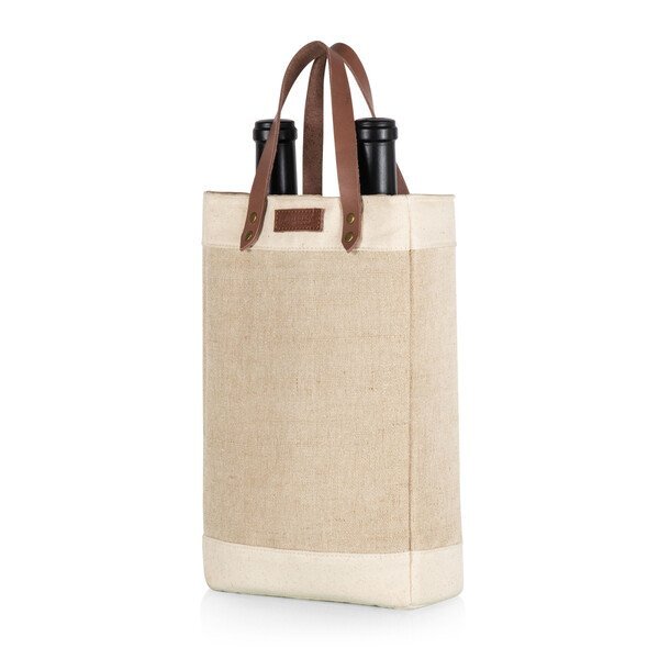 Pinot Jute Two Bottle Insulated Wine Bag