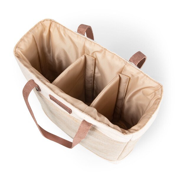 Pinot Jute Three Bottle Insulated Wine Bag