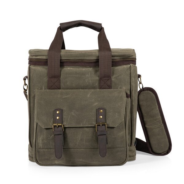 Weekender 6 Bottle Waxed Canvas Insulated Wine Bag