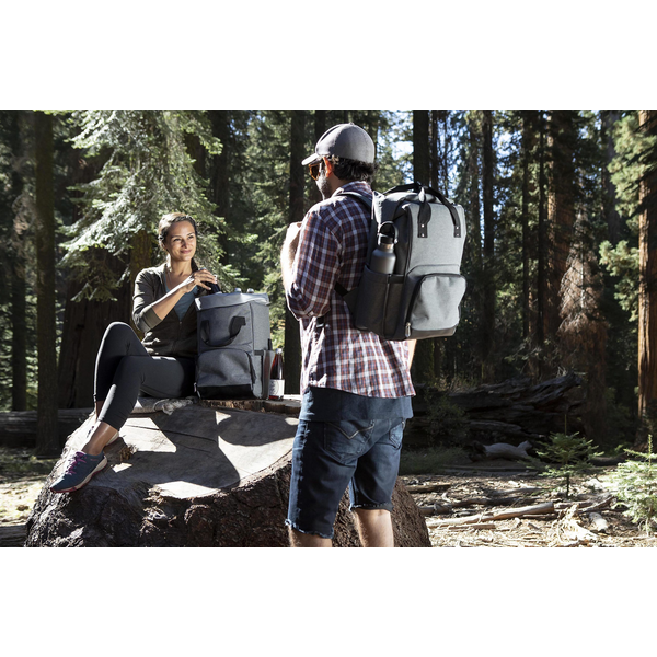 On The Go Roll-Top Polyester Cooler Backpack