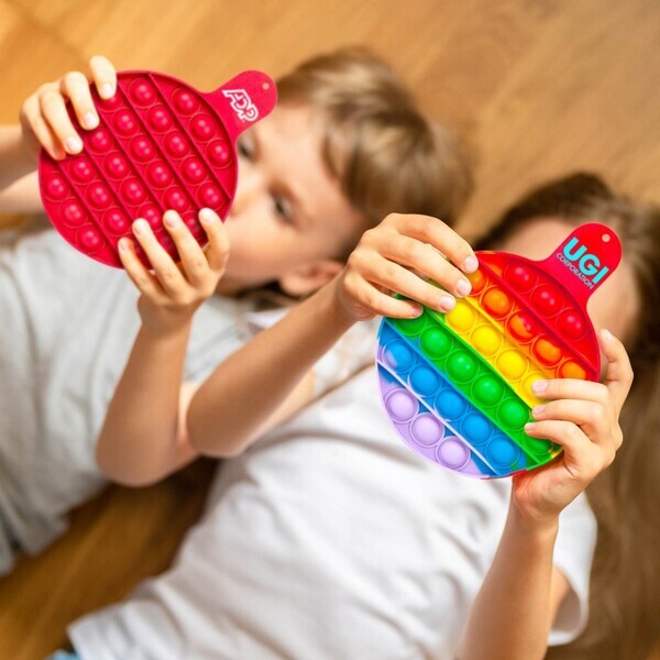 Round Fiddle Popper Silicone Sensory Toy