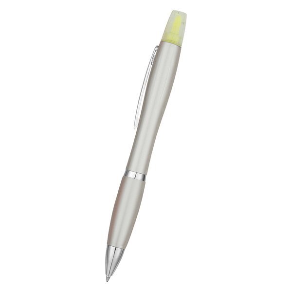 Twin Write Highlighter - Silver Barrel