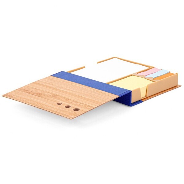 Bamboo Cover Sticky Note Organizer