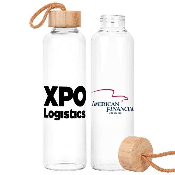 Vidro Glass Bottle w/ Bamboo Lid, 18oz.