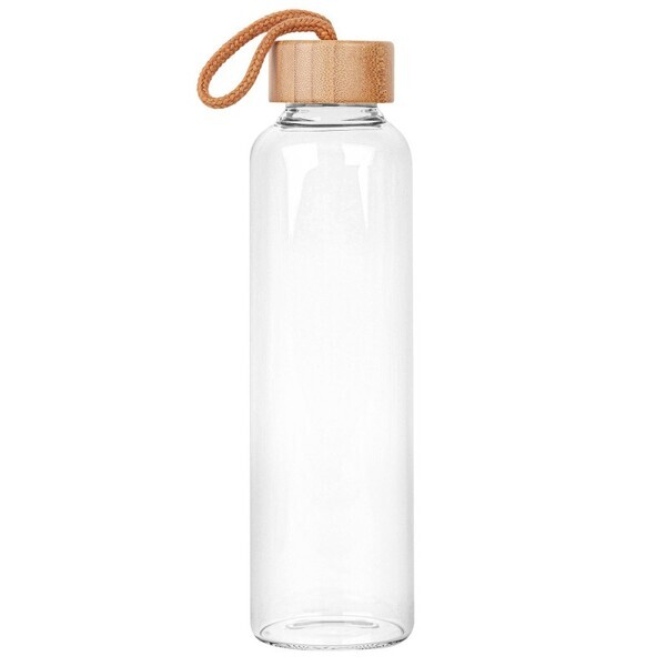 Vidro Glass Bottle w/ Bamboo Lid, 18oz.
