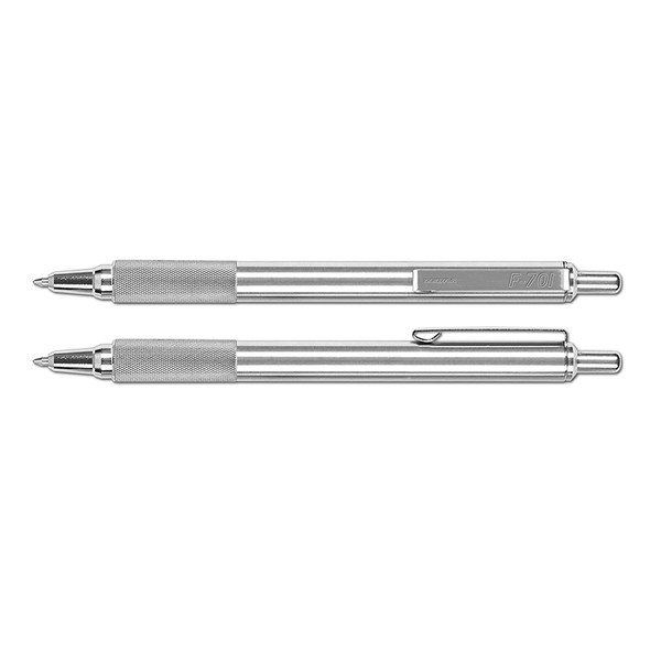 Zebra® Stainless Steel Retractable Ballpoint Pen