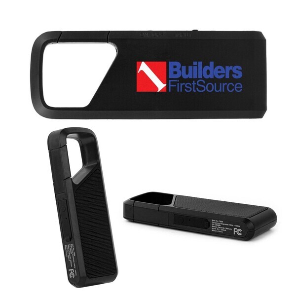 Waterproof 2W Bluetooth Speaker w/ Carabiner