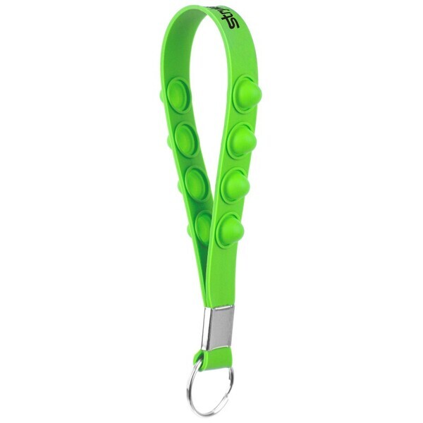 Silicone Fiddle Popper Key Chain