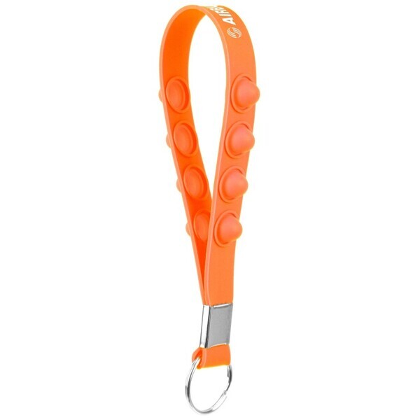 Silicone Fiddle Popper Key Chain