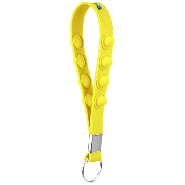 Silicone Fiddle Popper Key Chain