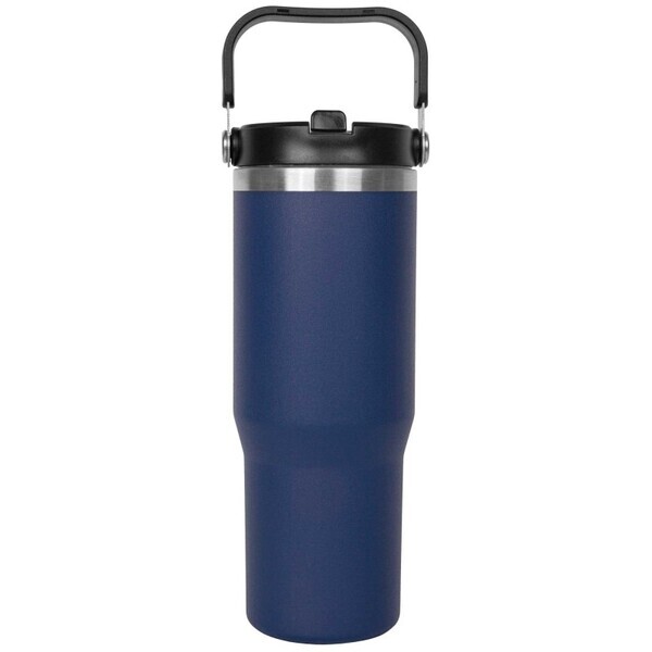 Stainless Steel Insulated Mug w/ Handle & Straw, 30oz.