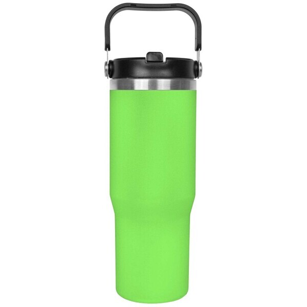 Stainless Steel Insulated Mug w/ Handle & Straw, 30oz.