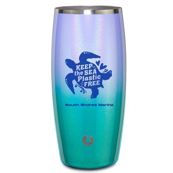 Snowfox® Vacuum Insulated Double Wall Shimmer Beer Tumbler, 18oz.