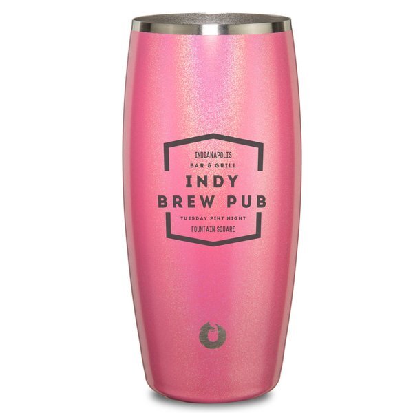 Snowfox® Vacuum Insulated Double Wall Shimmer Beer Tumbler, 18oz.