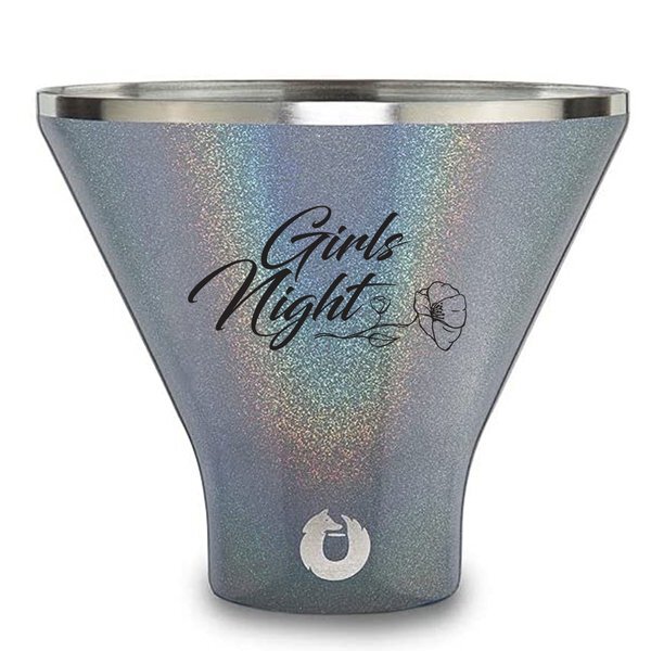 Snowfox® Stainless Steel Shimmer Martini Tumbler, 8oz.