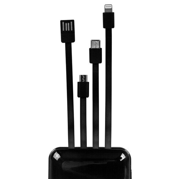 Power Bank w/ Built-in Charging Cables, 10,000mAh