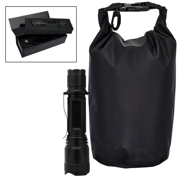 Urban Peak® 3L Dry Bag & USB Rechargeable LED Flashlight Gift Set