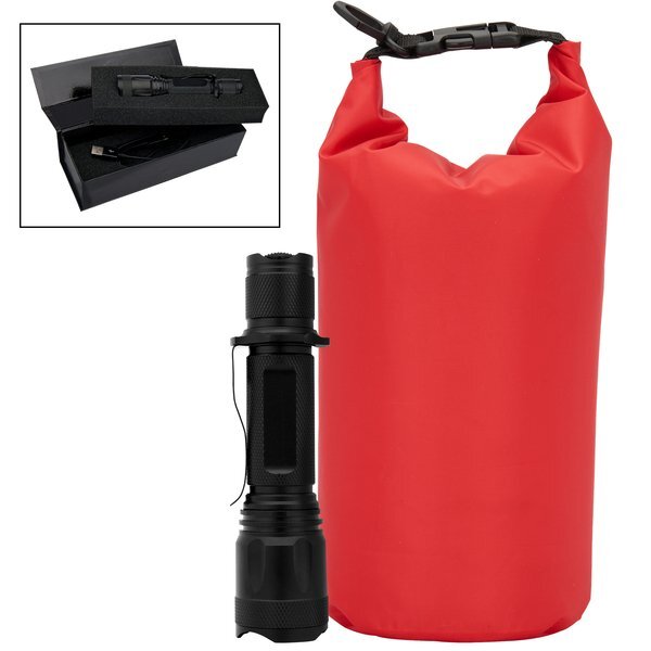 Urban Peak® 3L Dry Bag & USB Rechargeable LED Flashlight Gift Set