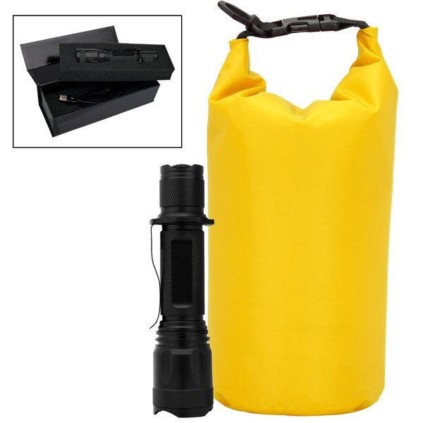 Urban Peak® 3L Dry Bag & USB Rechargeable LED Flashlight Gift Set