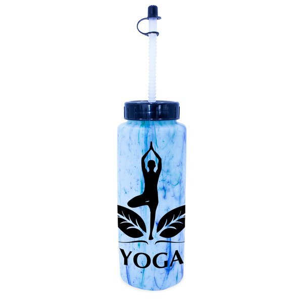 Confetti Sports Bottle w/ Flexible Straw, 32oz.