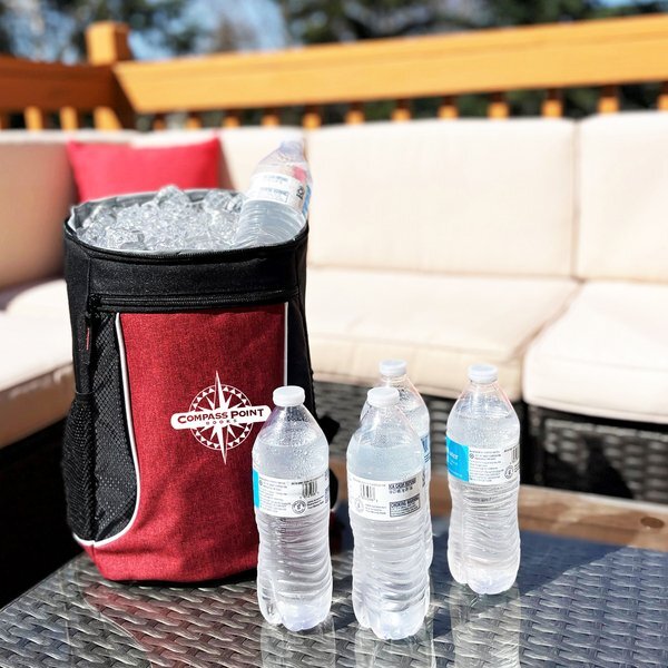 Glacier Snow Canvas Polyester 20 Can Cooler Backpack