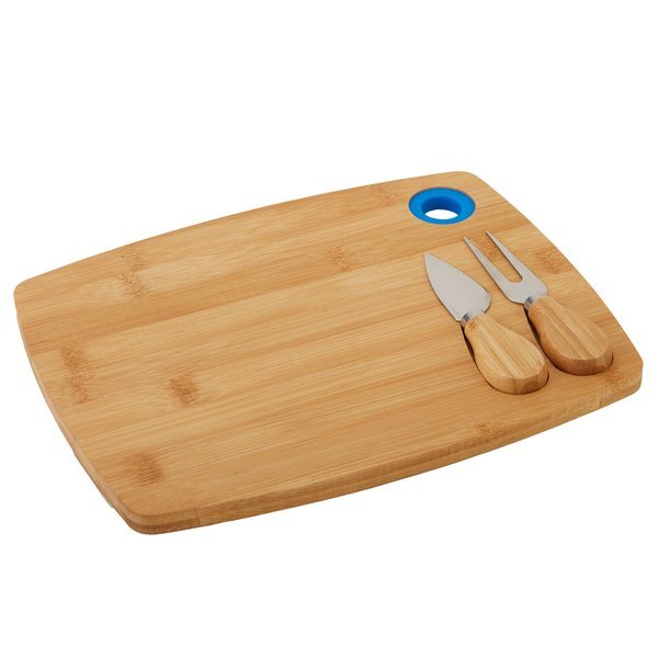Three-Piece Bamboo Cheese Board Set