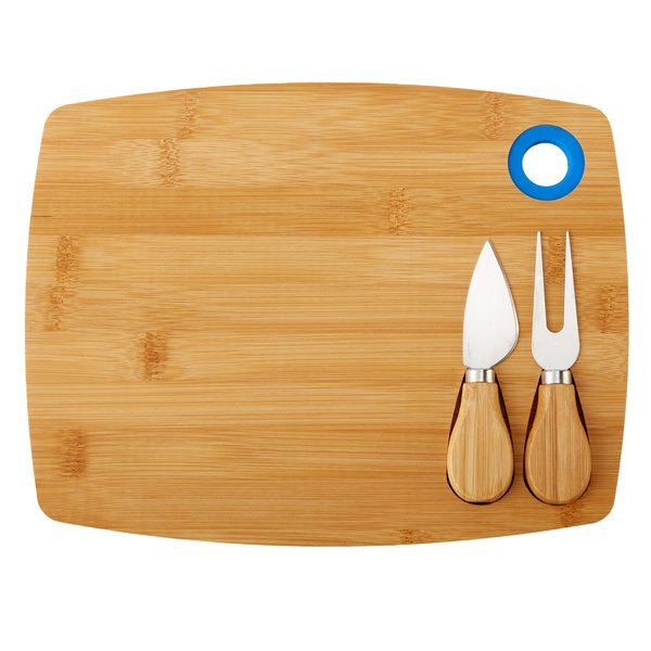 Three-Piece Bamboo Cheese Board Set
