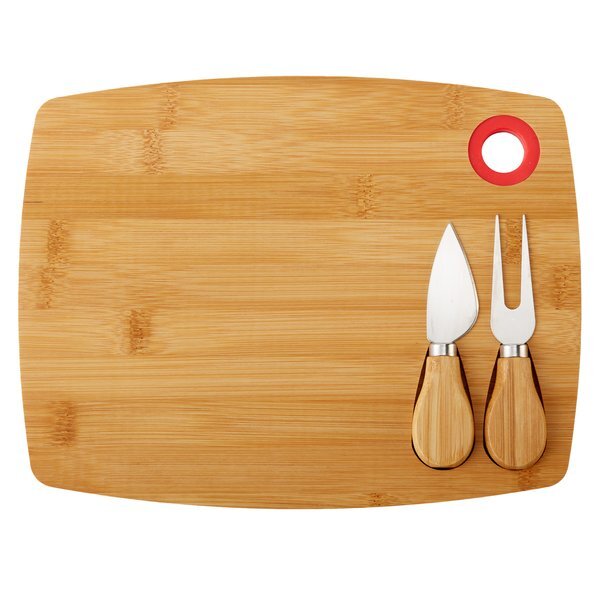 Three-Piece Bamboo Cheese Board Set