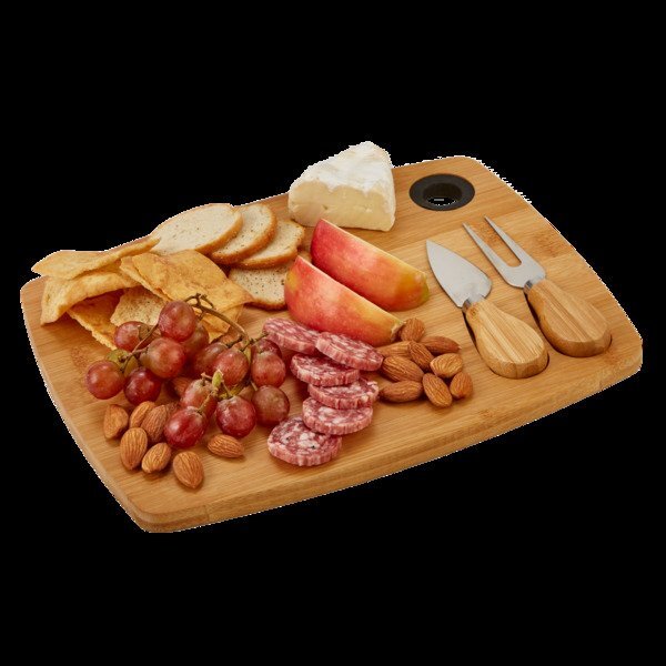 Three-Piece Bamboo Cheese Board Set