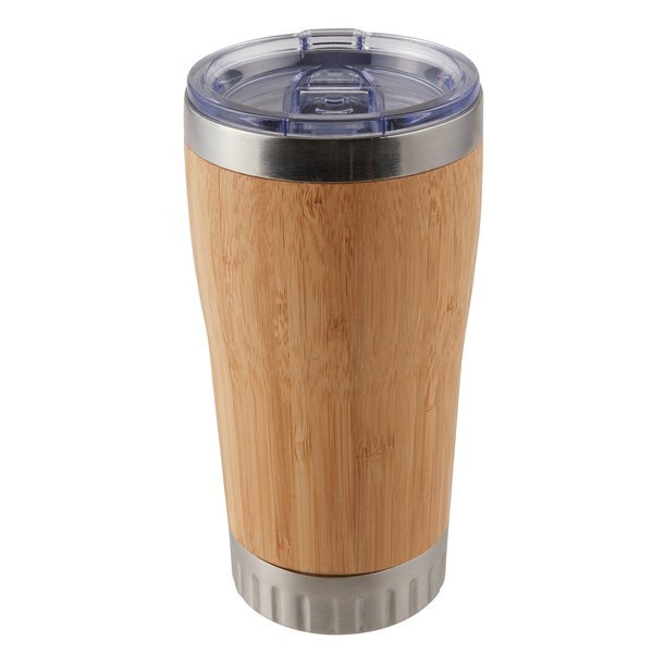 Bamboo Vacuum Insulated Stainless Steel Tumbler, 17oz.