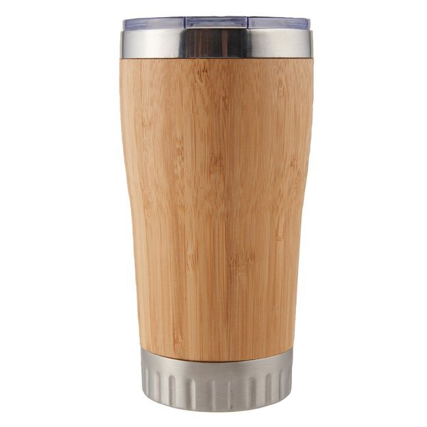 Bamboo Vacuum Insulated Stainless Steel Tumbler, 17oz.