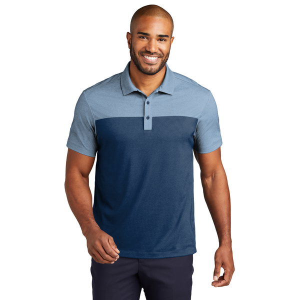 Port Authority® Fine Pique Blend Blocked Men's Polo