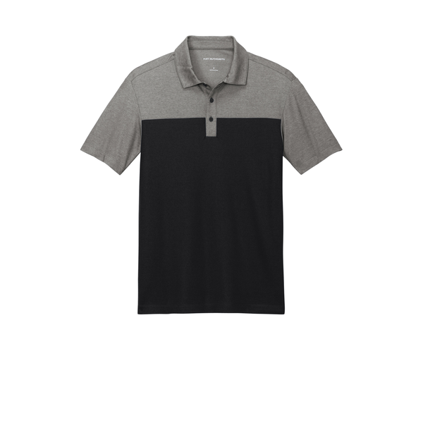 Port Authority® Fine Pique Blend Blocked Men's Polo