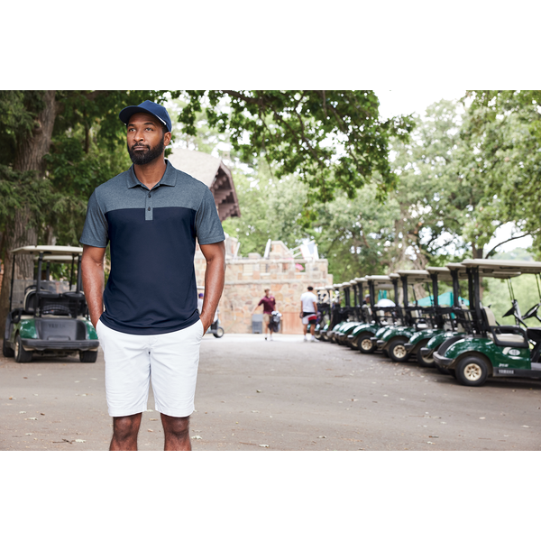 Port Authority® Fine Pique Blend Blocked Men's Polo