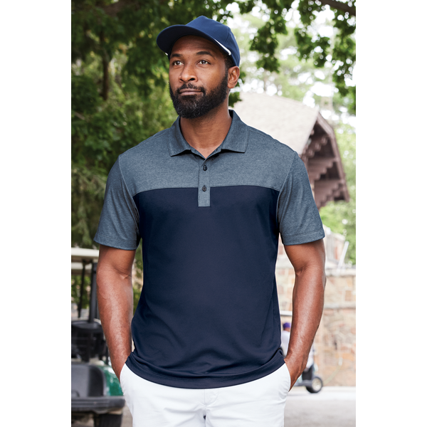 Port Authority® Fine Pique Blend Blocked Men's Polo