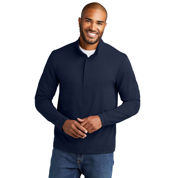 Port Authority® Fairway Cotton/Poly Stretch Men's 1/4 Zip