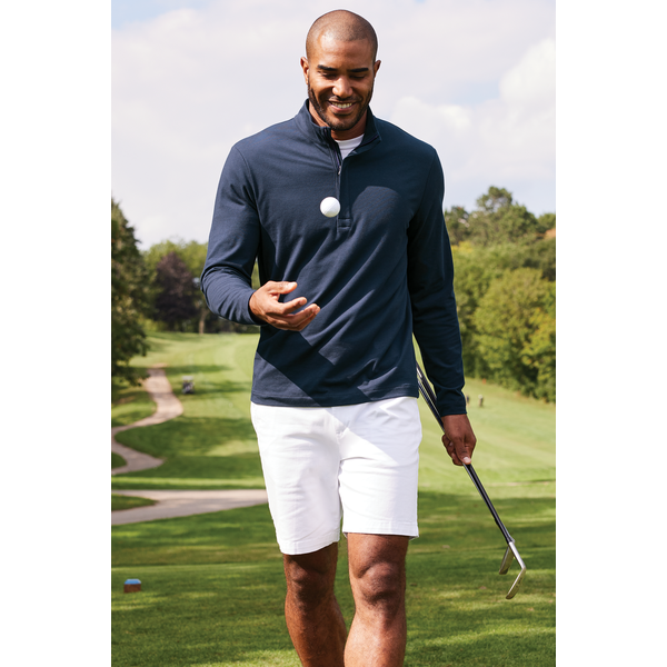 Port Authority® Fairway Cotton/Poly Stretch Men's 1/4 Zip
