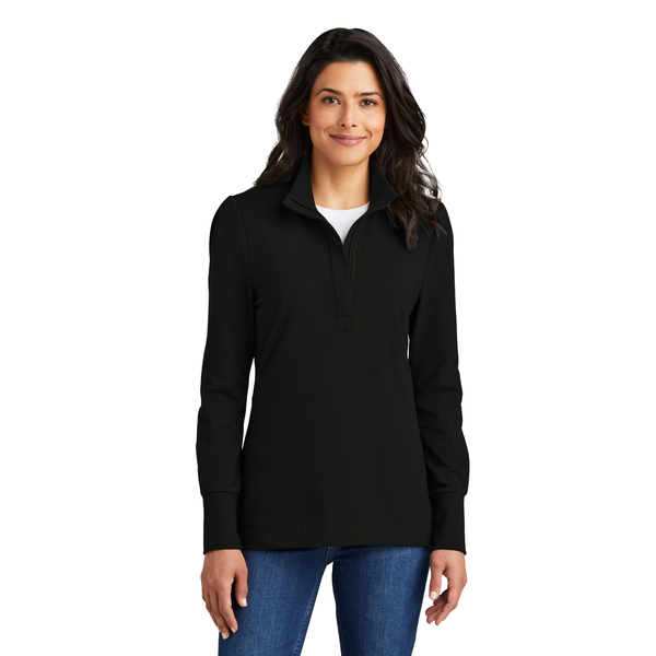 Port Authority® Fairway Cotton/Poly Stretch Ladies' 1/4 Zip