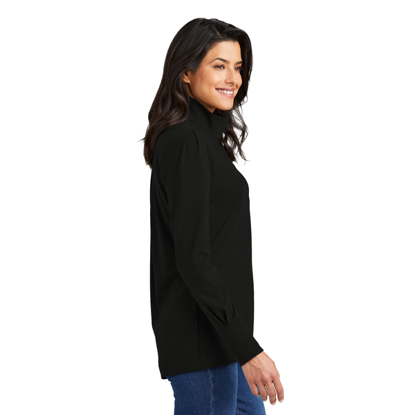 Port Authority® Fairway Cotton/Poly Stretch Ladies' 1/4 Zip