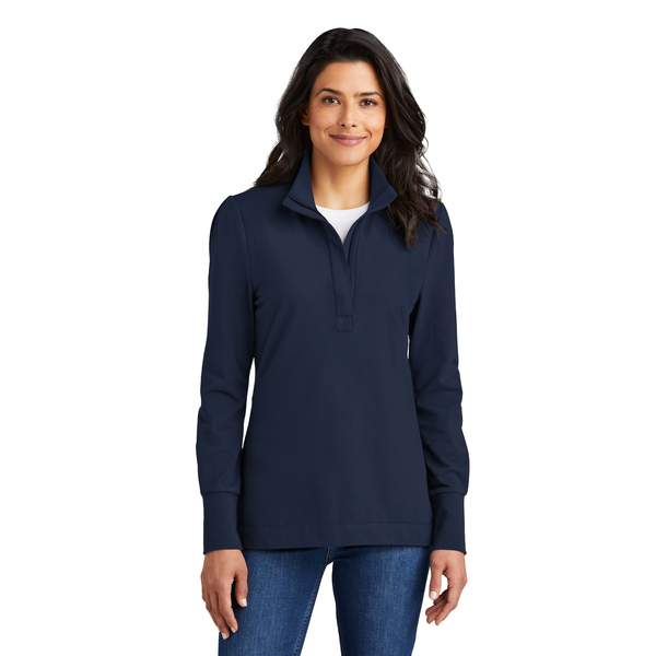 Port Authority® Fairway Cotton/Poly Stretch Ladies' 1/4 Zip