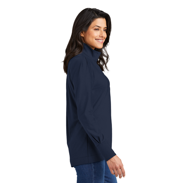 Port Authority® Fairway Cotton/Poly Stretch Ladies' 1/4 Zip