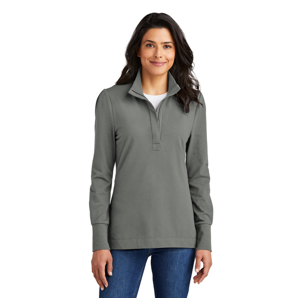 Port Authority® Fairway Cotton/Poly Stretch Ladies' 1/4 Zip