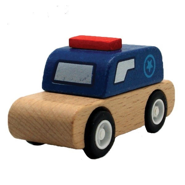 Wooden Toy Police Car