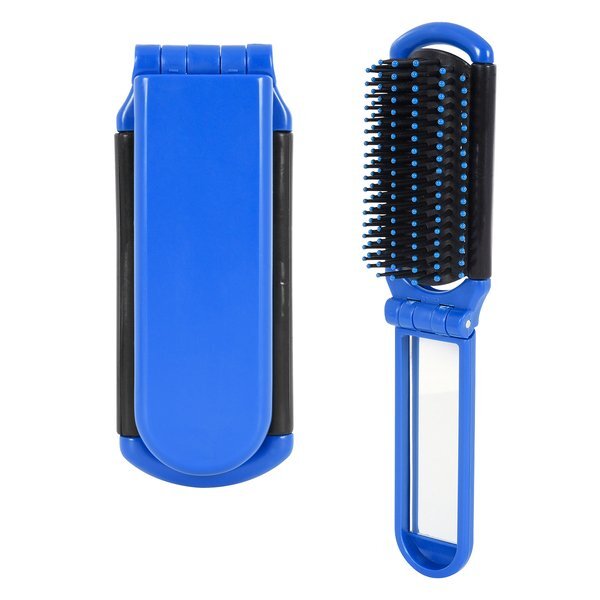 Kwik-Fix Folding Brush w/ Mirror