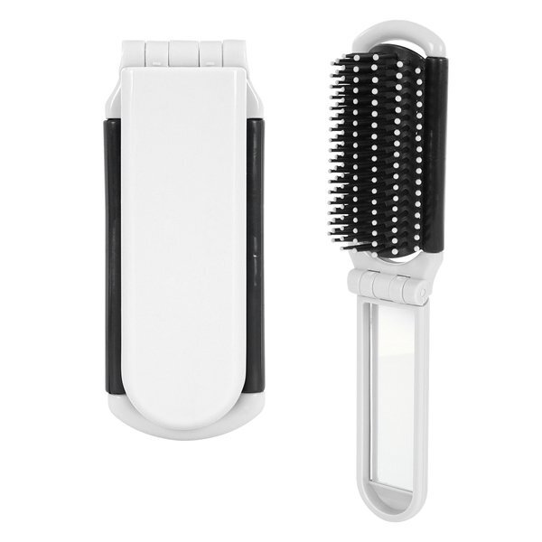Kwik-Fix Folding Brush w/ Mirror